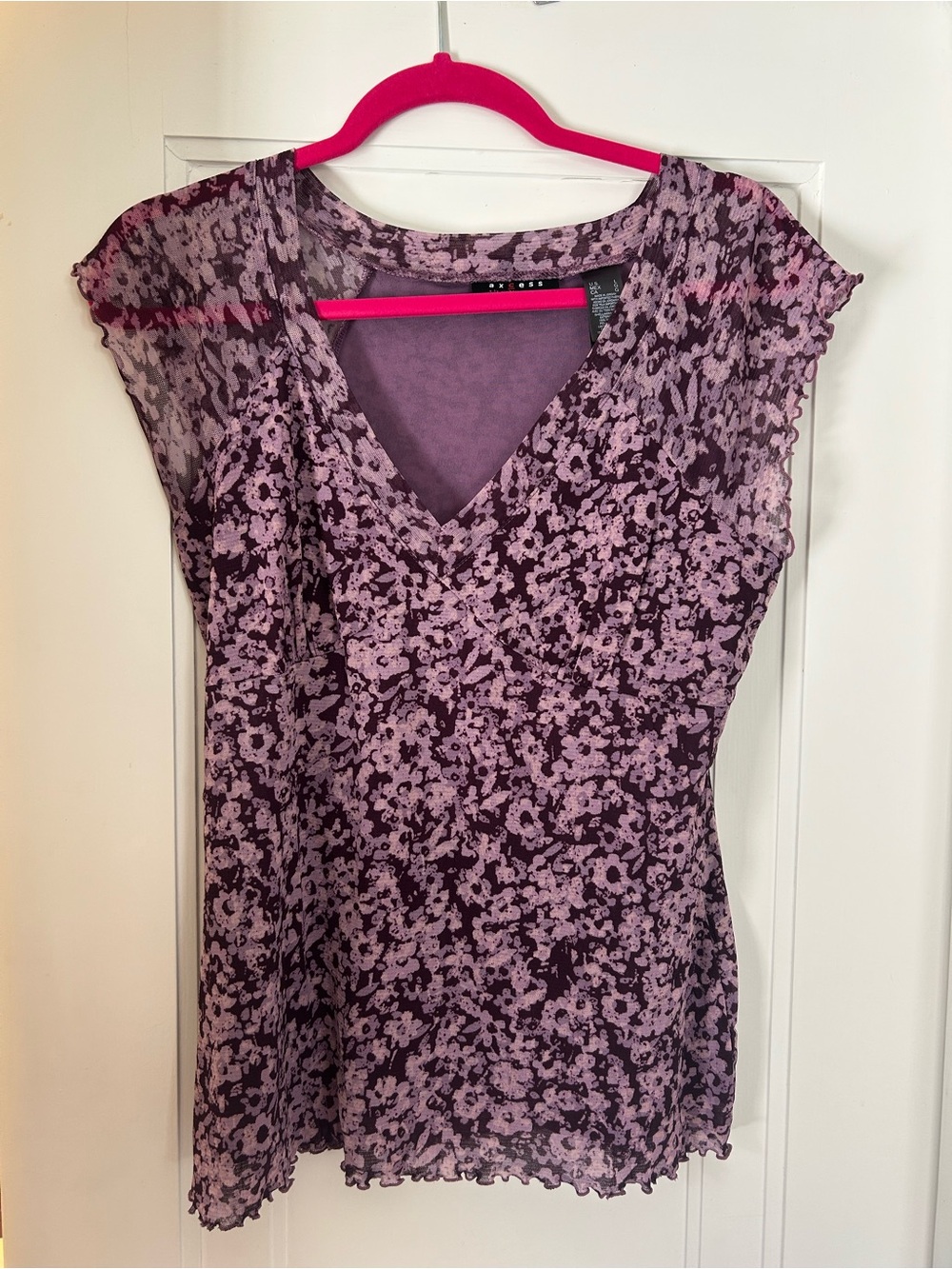 Axcess semi-sheer top